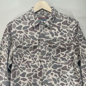 Burlebo Cotton Twill Button Down Shirt Mens Size S Classic Camo Outdoor Hunting